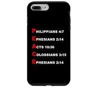 Peace Acrostic - 5 Christian Faith Bible Verse Scriptures Coque pour iPhone 7 Plus/8 Plus