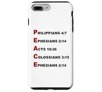 Peace Acrostic - 5 Christian Faith Bible Verse Scriptures Coque pour iPhone 7 Plus/8 Plus