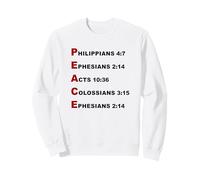 Peace Acrostic - 5 Christian Faith Bible Verse Scriptures Sweatshirt