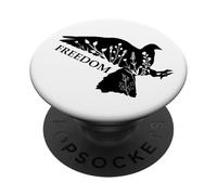 Peace and Freedom Sign That Says Freedom Dove Freedom Saying PopSockets PopGrip Adhésif