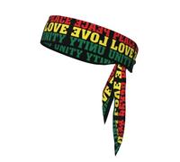 Peace and Love Bandeau de sport imprimé université durable, idéal pour le volleyball et les entraînements