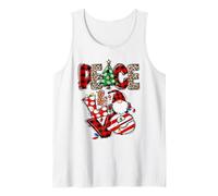 Peace and Love Xmas Elements Graphic Christmas GNOME Women Débardeur