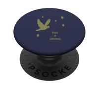 Peace at Christmas with Dove in Flight Logo Festif PopSockets PopGrip Adhésif