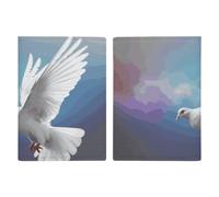 Peace Dove Étui de passeport de voyage avec emplacements pour cartes de crédit et fente pour carte d'embarquement pour voyage, carte d'identité familiale (20,3 x 13,7 cm)