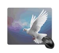 Peace Dove Tapis de souris carré portable avec base en caoutchouc antidérapant 18 x 22 cm Tapis de souris ultra fin pour ordinateur portable Accessoires de bureau