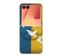 Peace Dove Ukraine Flag Etui Flip Housse Cuir pour Samsung Galaxy Z Flip 7