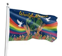 Peace Flags For Outdoors 90x150cm Banner With Brass Grommets