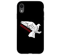 Peace Freedom White Dove Says Freedom USA Red Freedom Saying Coque pour iPhone XR