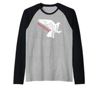 Peace Freedom White Dove Says Freedom USA Red Freedom Saying Manche Raglan