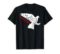 Peace Freedom White Dove Says Freedom USA Red Freedom Saying T-Shirt
