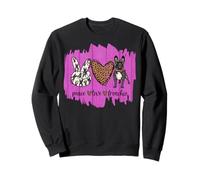 Peace Frenchie Chien Race Rétro Rose Western Esthétique Sweatshirt