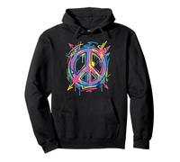 Peace Graffiti Design Coloré Street Art Motif Sweat à Capuche
