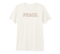 Peace Heart Love Peaceful World Rétro T-Shirt Haut de Gamme