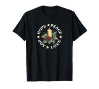 Peace Hope Love & Joy - Bougie de Noël de l'Avent T-Shirt