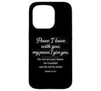 Peace I Leave with You Christian Faith Scripture John 14:27 Coque pour iPhone 15 Pro