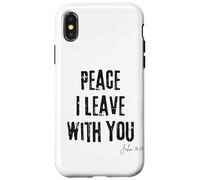 Peace I Leave with You John 14:27 Verse biblique Calm Faith Coque pour iPhone X/XS