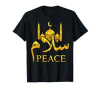 Peace Islam Calligraphie Mosquée Musulman Ramadan Vitrail T-Shirt