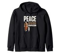 Peace Kindness Compassion Walk for Peace Monk & Aloka Dog Sweat à Capuche