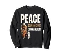 Peace Kindness Compassion Walk for Peace Monk & Aloka Dog Sweatshirt