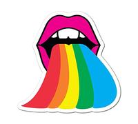 Peace Kiss Sticker Decal Fun Funny Pop Art Colorful