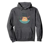 Peace Like A Capybara : Mignon Animal Zen Cadeau Amoureux Sweat à Capuche, Unisexe pour Adultes, Chiné Foncé, L