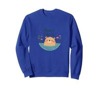 Peace Like A Capybara : Mignon Animal Zen Cadeau Amoureux Sweatshirt, Unisexe pour Adultes, Bleu Royal, XXL