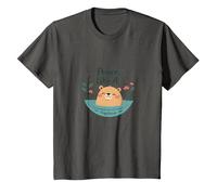 Peace Like A Capybara : Mignon Animal Zen Cadeau Amoureux T-Shirt, Enfant, Asphalte, 6 Ans