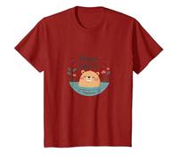 Peace Like A Capybara : Mignon Animal Zen Cadeau Amoureux T-Shirt, Enfant, Canneberge, 8 Ans