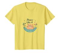 Peace Like A Capybara : Mignon Animal Zen Cadeau Amoureux T-Shirt, Enfant, Citron, 12 Ans