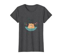 Peace Like A Capybara : Mignon Animal Zen Cadeau Amoureux T-Shirt, Femme, Chiné Foncé, XXL