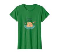 Peace Like A Capybara : Mignon Animal Zen Cadeau Amoureux T-Shirt, Femme, Vert Kelly, XXL