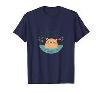 Peace Like A Capybara : Mignon Animal Zen Cadeau Amoureux T-Shirt, Homme, Bleu Marine, S