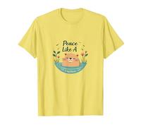 Peace Like A Capybara : Mignon Animal Zen Cadeau Amoureux T-Shirt, Homme, Citron, M