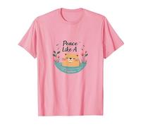 Peace Like A Capybara : Mignon Animal Zen Cadeau Amoureux T-Shirt, Homme, Rose, 3XL