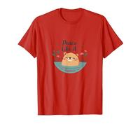 Peace Like A Capybara : Mignon Animal Zen Cadeau Amoureux T-Shirt, Homme, Rouge, XL