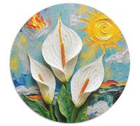 Peace Lily Puzzles 1000 Pièces Cadeau Unique Jeu Éducatif Défi Jouet À De Qualité Supérieure Peinture Art pour Adultes Et Enfants À Partir De 14 Ans 1000pcs (67.5x67.5cm)
