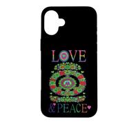 Peace Love 60s 70s Flower Power Hippie Outfit Coque pour iPhone 16 Plus