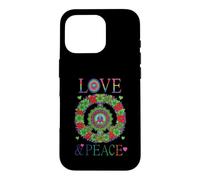 Peace Love 60s 70s Flower Power Hippie Outfit Coque pour iPhone 16 Pro