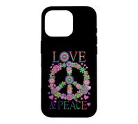 Peace Love 60s 70s Flower Power Hippie Outfit Coque pour iPhone 16 Pro