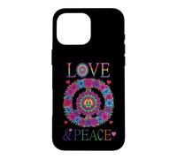Peace Love 60s 70s Flower Power Hippie Outfit Coque pour iPhone 16 Pro Max