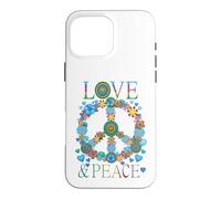 Peace Love 60s 70s Flower Power Hippie Outfit Coque pour iPhone 16 Pro Max