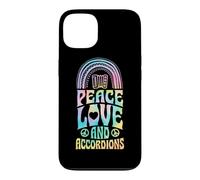 Peace Love and Accordéons Boho Rainbow Hippie Coque pour iPhone 13