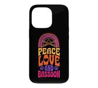 Peace Love and Basson Bohemian Rainbow Hippie Coque pour iPhone 13 Pro