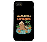 Peace Love and Capybaras Relaxed Citrus Soak Artwork Coque pour iPhone SE (2020) / 7 / 8