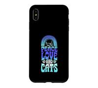 Peace Love and Cats Bohemian Rainbow Coque pour iPhone XS Max