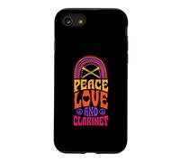 Peace Love and Clarinette Bohemian Rainbow Coque pour iPhone SE (2020) / 7/8