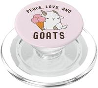 Peace Love and Goats Adorable Animal de Ferme pour Femmes et Filles PopSockets PopGrip pour MagSafe