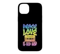 Peace Love and Hip Hop Cassette Graphique Coque pour iPhone 14 Plus