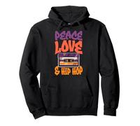 Peace Love and Hip Hop Cassette Graphique Sweat à Capuche