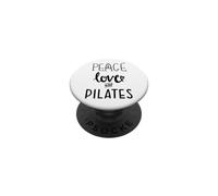 Peace Love and Pilates is My Happy Hour in My Pilates Era PopSockets PopGrip Adhésif